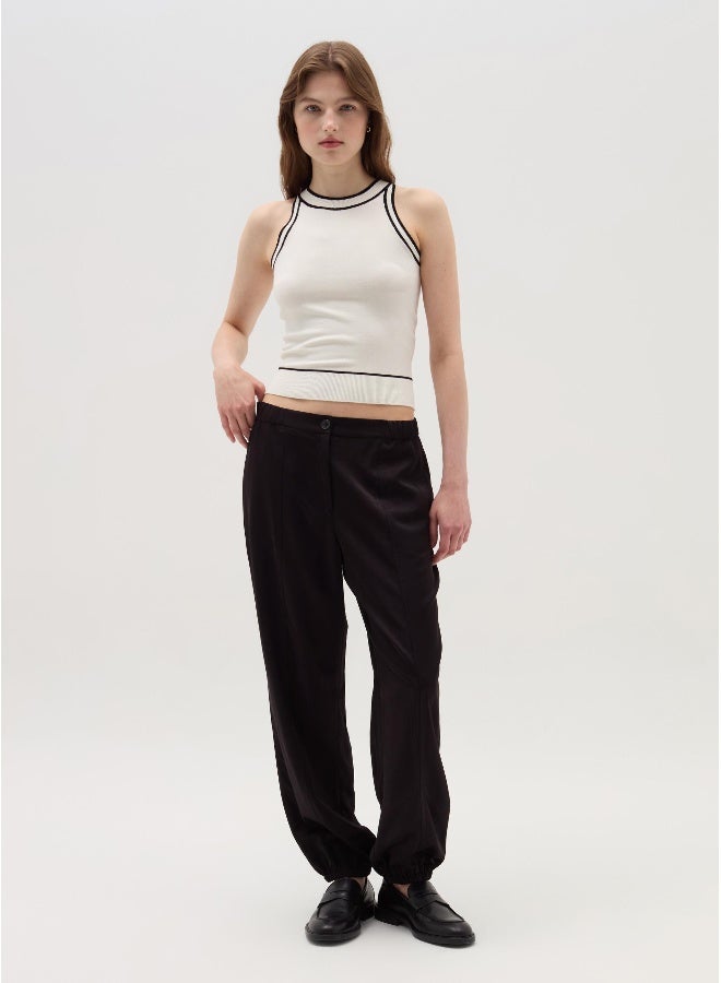 Ovs Pull-on trousers with raised stitching - Image 1