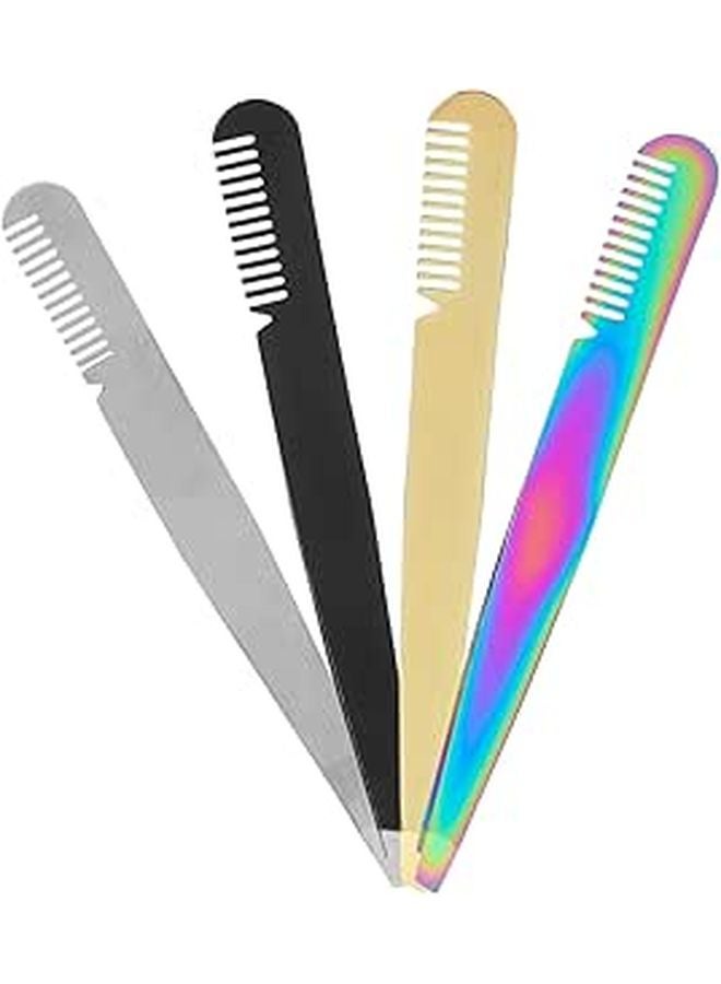 4Pcs Stainless Steel Eyebrow Tweezers for Women Precision Plucking Hair Removal Beauty Accessories - Image 1