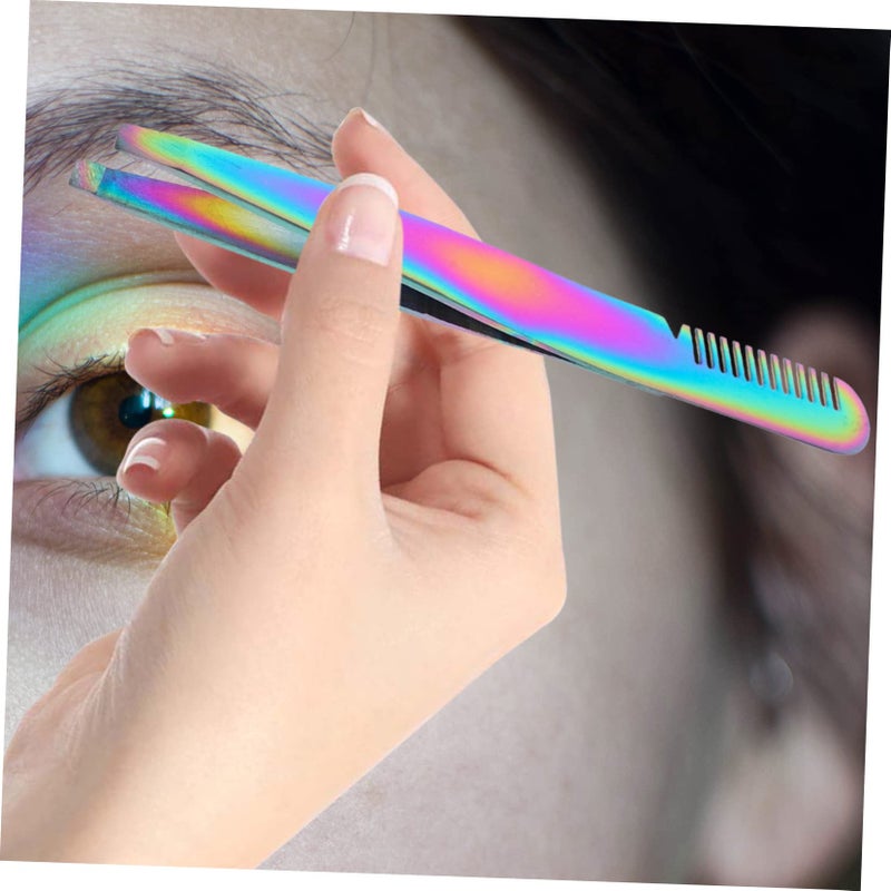 4Pcs Stainless Steel Eyebrow Tweezers for Women Precision Plucking Hair Removal Beauty Accessories - Image 5