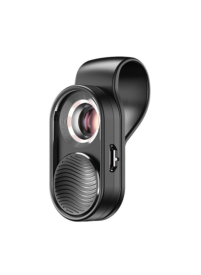 APEXEL APEXEL APL-MS001 مجهر صغير محمول للهواتف الذكية، تكبير 100X، ضوء LED مدمج مع مشبك عالمي لاستكشاف النباتات، فحص لوحة دوائر مجوهرات المنسوجات  - Image 1