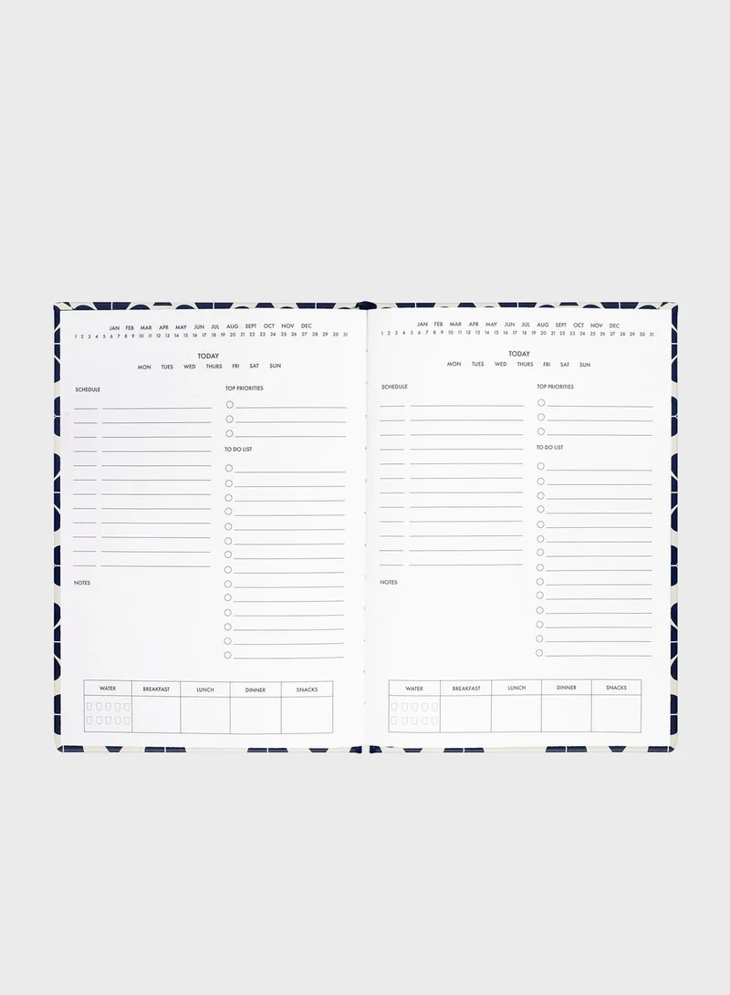 Kate Spade Navy Spade Flower Undated To Do Planner