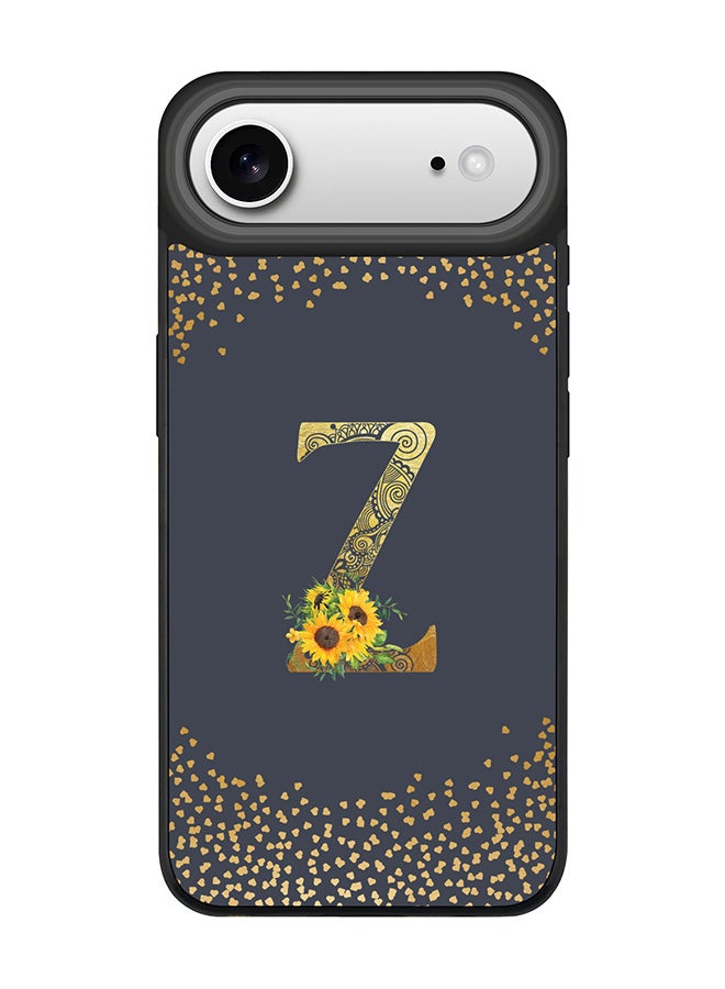 Stylizedd iPhone Air Case, [Compatible with MagSafe] Slim Magnetic cover Phone Case iPhone Air -Custom Floral Monogram - Z  (Grey ) - Image 1