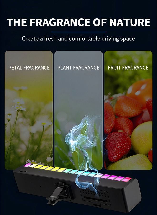 GROIC RGB Sound Control Rhythm Lights, Car Music Level Lights,17 Colors Audio Spectrum Analyzer,Voice Activated Atmosphere Light,Car Air Outlet LED Interior - Image 3