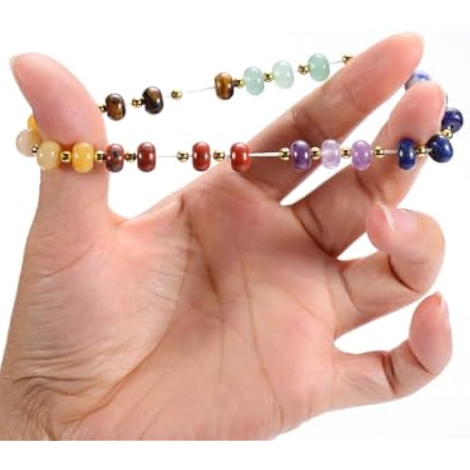 rayihni Crystals Bracelet, 7 Chakra Reiki Healing Crystal Gemstone For Women Yoga Meditation Crystal Bangle Cuff, Healing Energy Gemstones Jewelry For Women Gift - Image 5