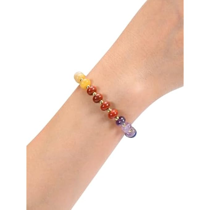 rayihni Crystals Bracelet, 7 Chakra Reiki Healing Crystal Gemstone For Women Yoga Meditation Crystal Bangle Cuff, Healing Energy Gemstones Jewelry For Women Gift - Image 4