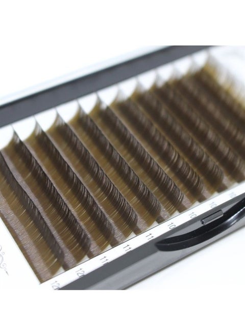 Scala Thickness 0.10mm C Curl Light Brown/Dark Brown/Black-Brown False lashes Individual Eyelash Extension Natural False Eyelashes (10mm, Dark Brown)