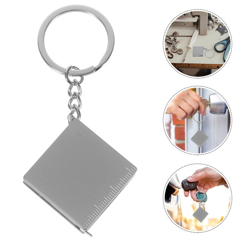 NUOBESTY 1M Tape Measure Keychain, Mini Steel Tape Professional TapeRetractable Tape Measure Keychain Portable Keyring Pull Ruler Measuring Tape Measure Reward for Home Men  - Image 4