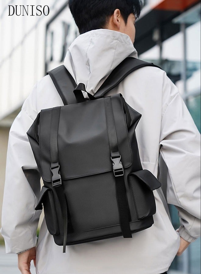 DUNISO School Backpack Large Capacity Multi-pocket Students Backpack School Bag Fashion Book Bags Waterproof Wear-resistant Backpacks for Teen College Students Laptop Bag for Casual Travel - Image 1