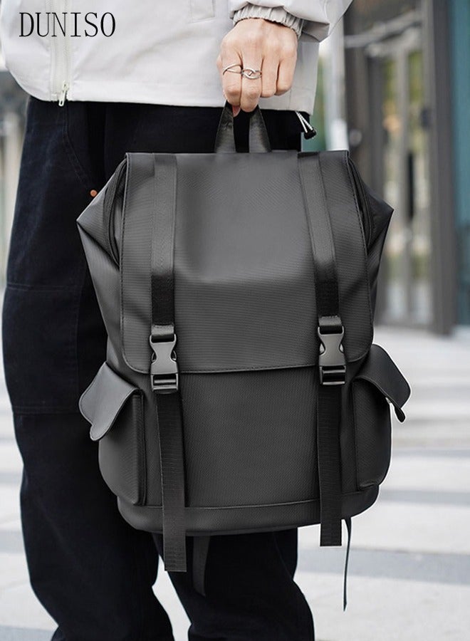 DUNISO School Backpack Large Capacity Multi-pocket Students Backpack School Bag Fashion Book Bags Waterproof Wear-resistant Backpacks for Teen College Students Laptop Bag for Casual Travel - Image 5