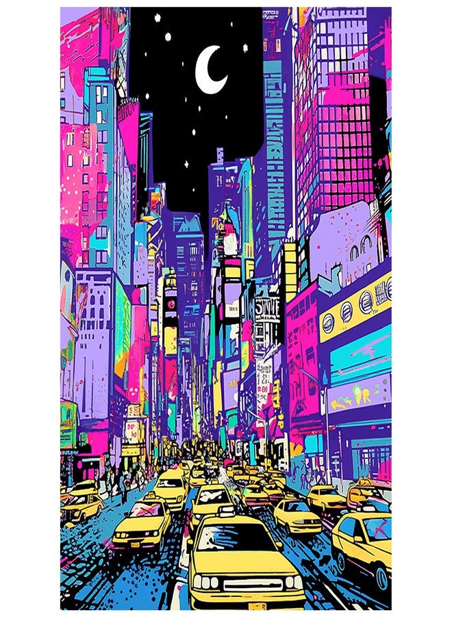 Rose Art RoseArt - Neon Brights - Neon NYC - 500 Piece Jigsaw Puzzle for Adults, NYC Skyline - Image 1