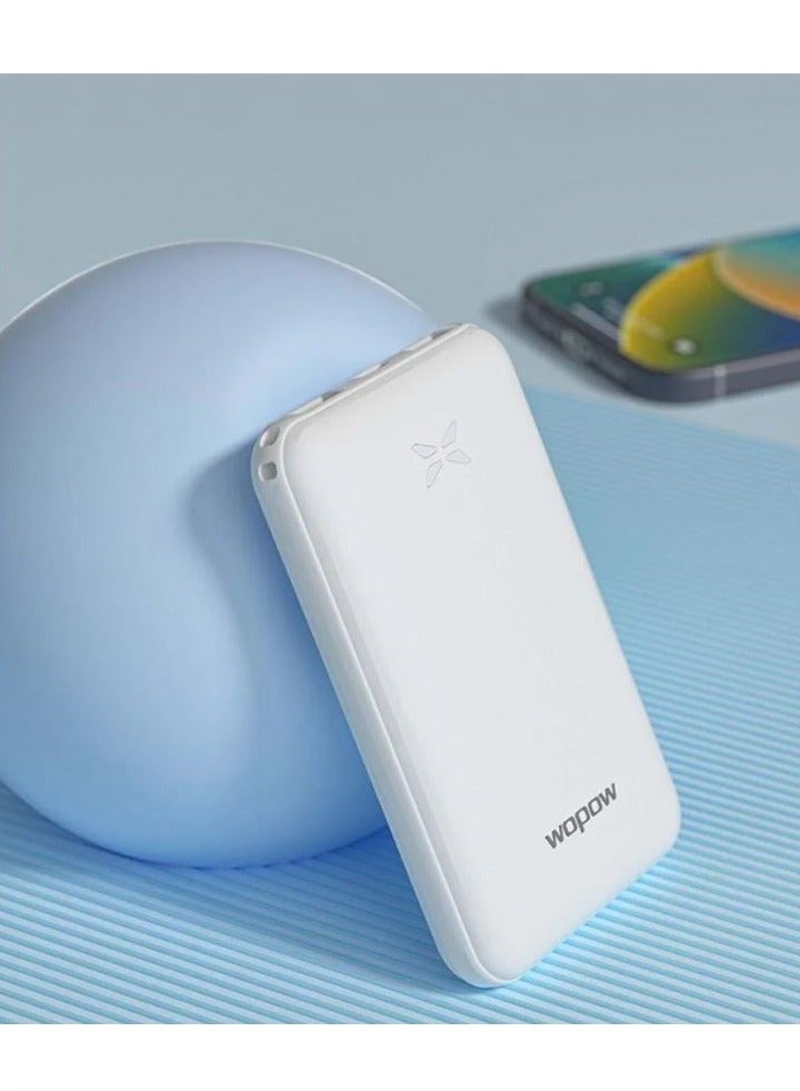 وبو بنك طاقة من ووبو (شاحن متنقل) PQ46 بسعة 10,000 ملي أمبير- لون أبيض - Image 5