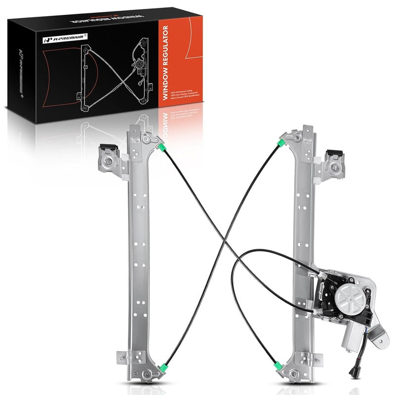 A-Premium Power Window Regulator with Motor for Chevrolet Silverado 1500 3500 & GMC Sierra 1500 2500 HD 3500 Rear Left - Image 1