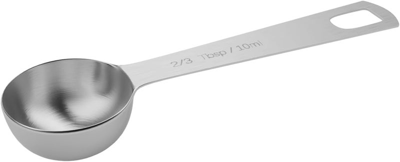 BERYLER 1PCS 2/3tbsp (2tsp, 10ml, 1/3oz) Single Measuring Spoon, Stainless Steel Individual Teaspoons Only - Image 1