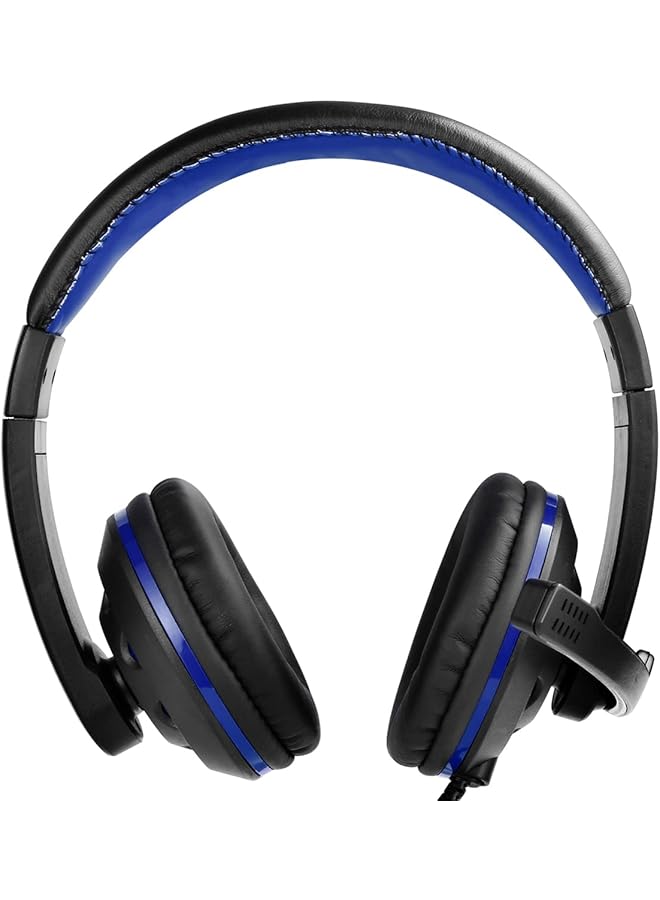 eDataLife Stereo Gaming Headset For Playstation 4 Pc Xbox One Noise Cancellation Microphone Bass Surround Sound With Soft Ear Protectors Gaming Laptop (Blue) Dl 1700C Wired - Image 4