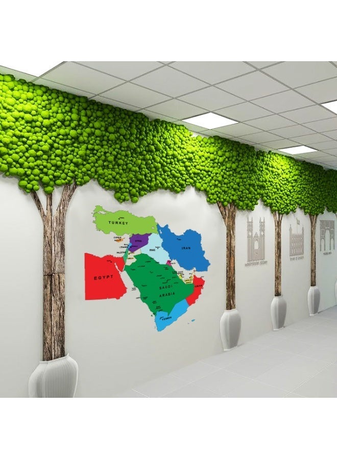 MAXPIX LLC Middle East Map for Wall Vinyl with Laminated | Global World Map Wall Vinyl Decal Sticker | Any Occasion Gift Idea | Size (L, XL) | Wall Art for Home & Kitchen or Office - Image 5