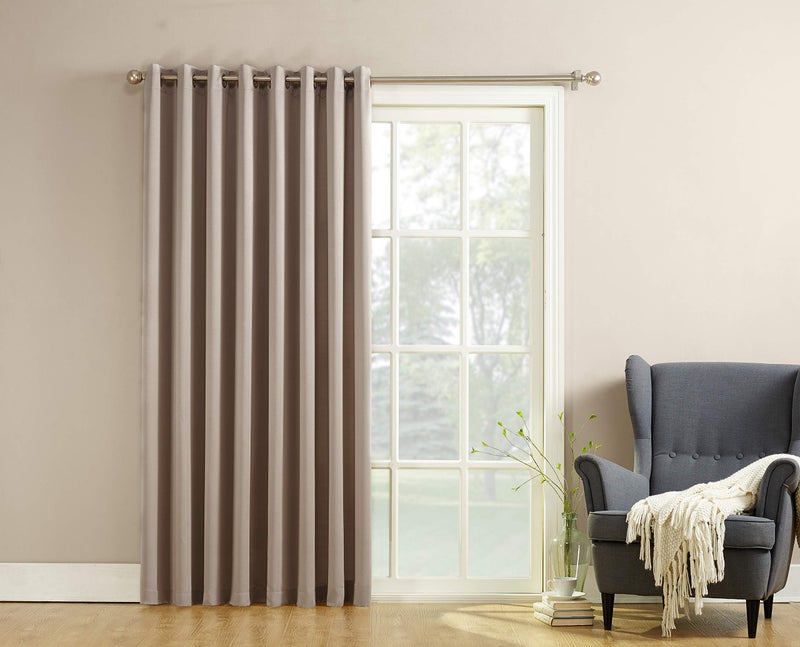 صن زيرو شمس صفر بارو كفاءة طاقة كفاءة جروميت انزلاق فناء باب الستائر 100 "× 84" الحجر - Image 4