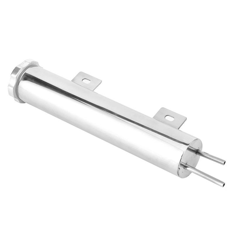 2x10in Overflow Tank Can Polished Stainless Steel Coolant Radiator 14oz Fit for Ford Engine - Image 2