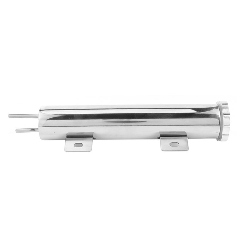 2x10in Overflow Tank Can Polished Stainless Steel Coolant Radiator 14oz Fit for Ford Engine - Image 1