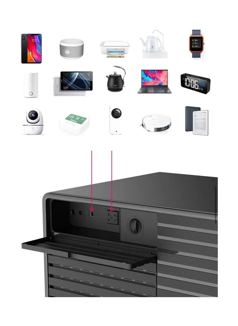 AWD - Modern Smart Coffee Table with Built-in Fridge and Wireless Charging Smart Minibar Multi-Functional Fridge Table Center Table With Storage Drawers Refrigerator for Living room Home Office Bedroom - Image 1