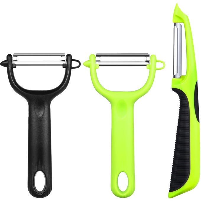 3 PCS POTATO PEELER YSHAPED PEELERS AND STAINLESS STEEL ROTARY VEGETABLE PEELER FOR KITCHEN FRUITS ORANGE CARROTS EGGPLANT MANGO CUCUMBER ETC EIFFY