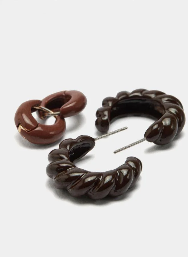 بارفوا مجموعة أقراط بالمينا