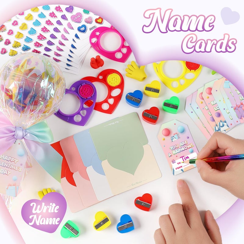 Deerher 24 Pack Giant Rainbow Stationery Set Party Favors & Goodie Bags for Kids, Return Gifts for Birthday Party, Classroom Rewards Prizes & Gifts Exchange for Students, Back to School Stationery Gift. - Image 5