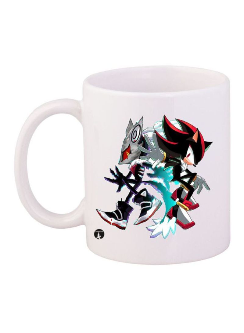 Sonic Printed Coffee Mug White/Blue/Red Standard Size