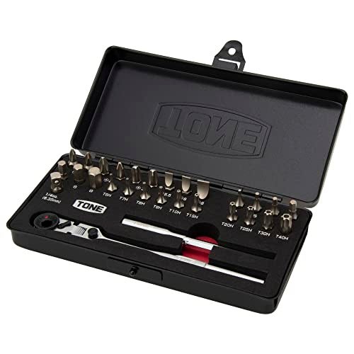 TONE Bit Ratchet Set BRFS27 14 Hex Shank Bit Black 27Piece - Image 1