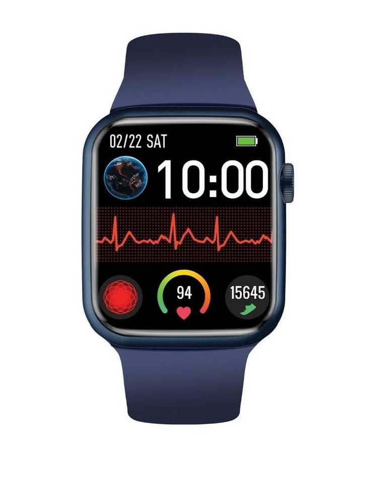 GENNEXT - Fitness Smart Watch, 1.9” Display Bluetooth Calling IP67 Water Resistant 30 Sports Modes Real-time Health Monitor 20+ Watch Faces Blue - Image 1