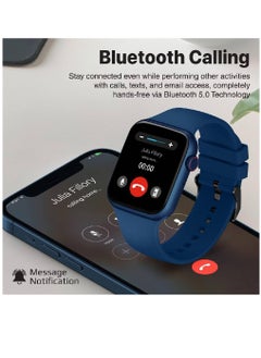 GENNEXT Fitness Smart Watch, 1.9” Display Bluetooth Calling IP67 Water Resistant 30 Sports Modes Real-time Health Monitor 20+ Watch Faces Blue  - Image 3