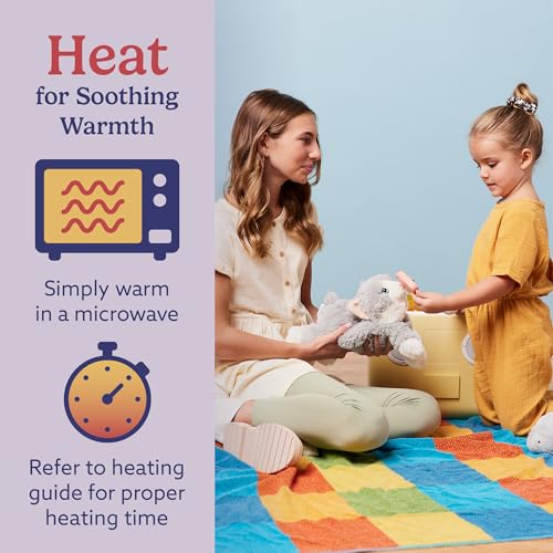warmies Microwavable & Weighted Stuffed Animals, Laying Down Gray Cat - Heated Stuffed Animal Plushie for Warmth & Comfort - Cute Soft Plush Toys for Boys, Girls, Babies & Toddlers - Image 4