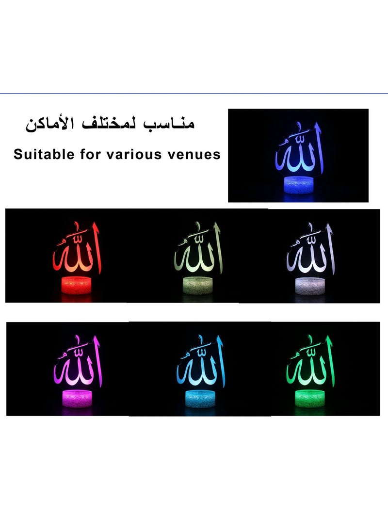 3D night light, desk lamp, LED lighting, 16 color changing modes/touch-sensitive 3D light - Image 1