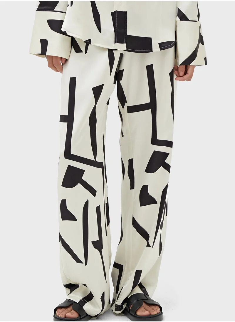 4th & Reckless Printed Wide Leg Pants