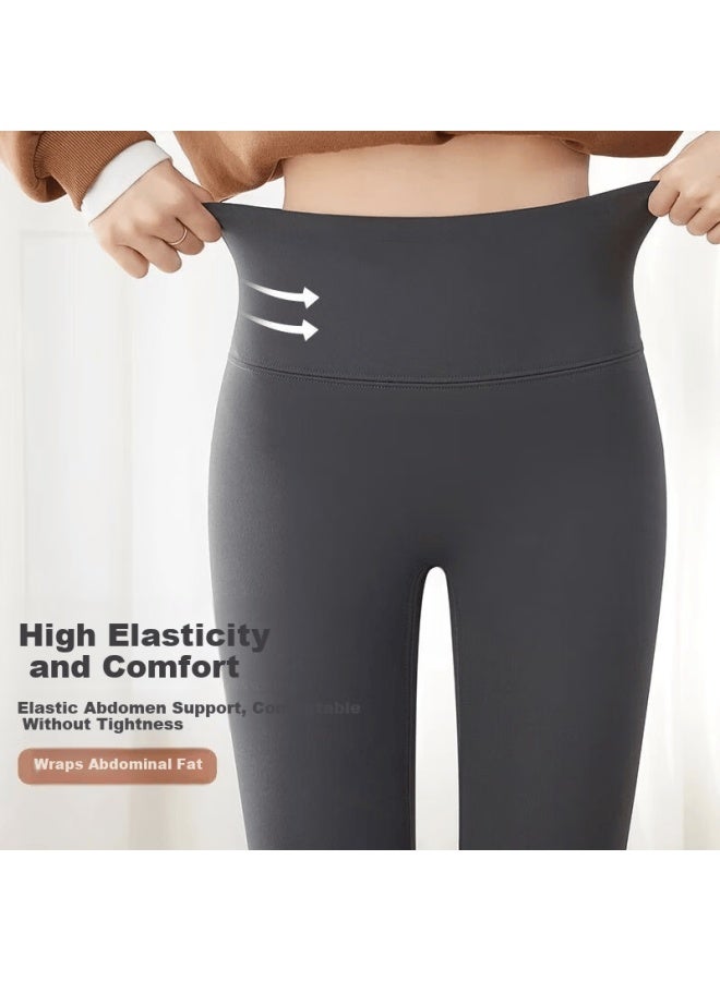 Langsha Women's Lamb Fleece Shark Pants Winter  New Thickened High Waist Slimming Yoga Leggings