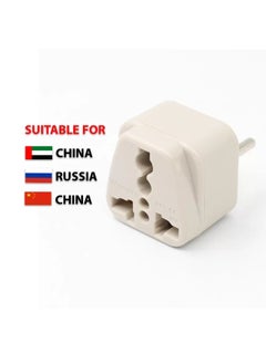 WONPRO Wonpro Universal Travel Adapter, Rated 10A 250V Compact Size Travel Adapter with Universal Receptacle - Can Accept Different Plug Worldwide) Plug Suitable for UAE, Russia, China, South America 