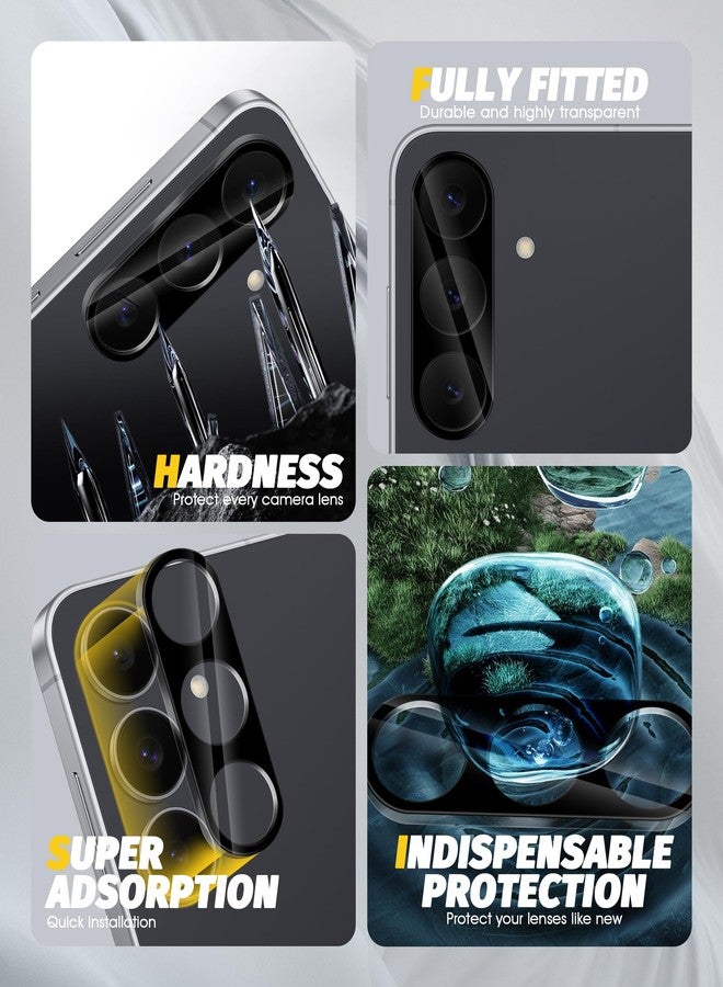 Orzero أورزيرو (3 عبوات) واقي عدسة الكاميرا متوافق مع سامسونج جالاكسي S25 FE، واقي كاميرا زجاج مقسى 9H قطع دقيقة للكاميرا مضاد للخدش لا يؤثر على اللقطات الليلية والفلاش - Image 2
