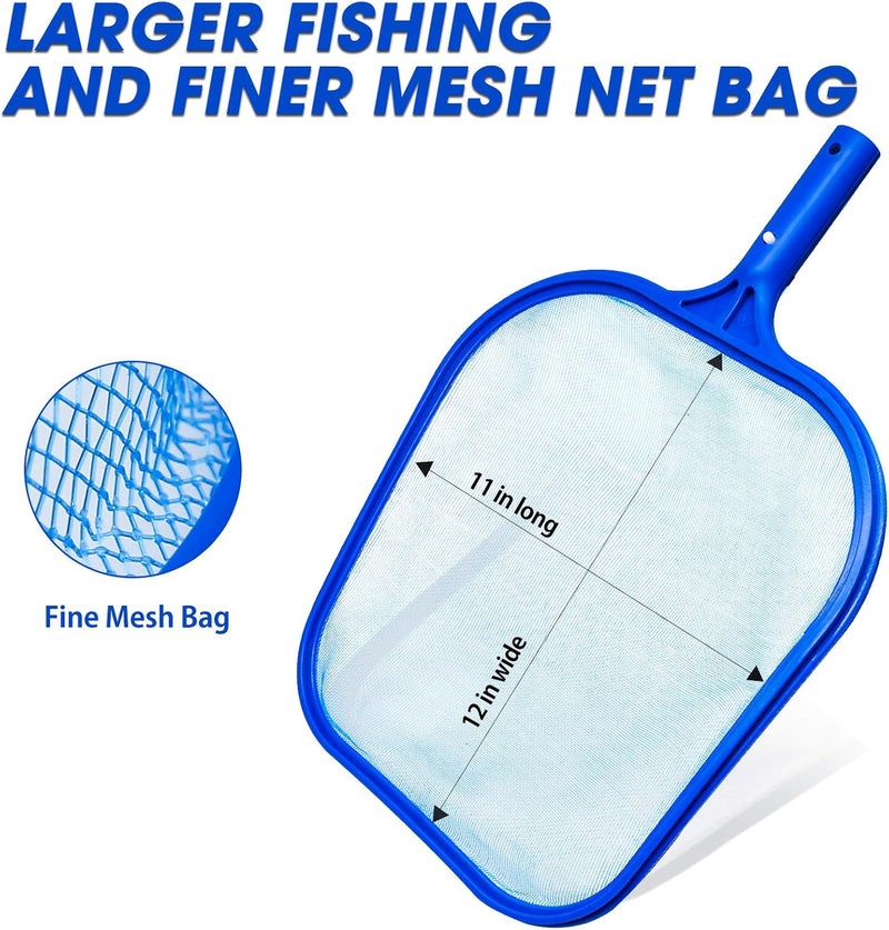 SAN LIKE SANLIKE Swimming Pool Skimmer Net Basket with Long Aluminum Pole Extend 7.58 FT Fine Mesh Rake Netting for Cleaning Swimming Pool Spa Pond Leaf Debris - Image 4