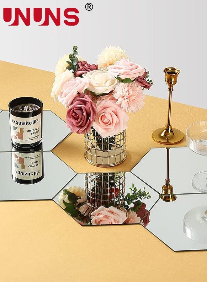 UNUNS 12pcs 184x160MM Wall Sticker Mirrors Tiles,Non-Breakable Acrylic Full Length Wall Mirror Tiles,12Pcs Flexible Plastic Mirror,Full Body Mirror Tiles For Bedroom, Home Gym, Home Wall Decor,Silver - Image 4