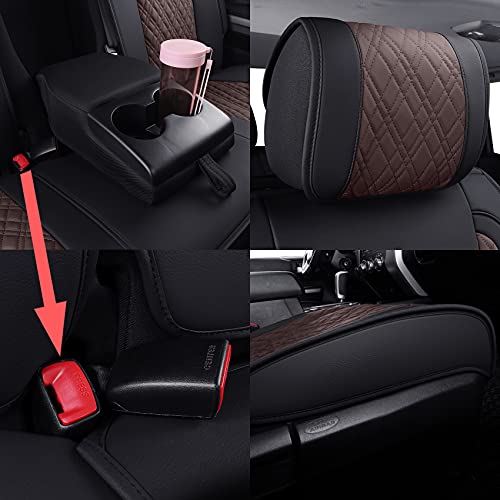 Aierxuan Toyota Tundra Seat Covers Full Set Custom Fit 2008-2025 CrewMax Double cab Pickup Truck Waterproof Leather Tundrasine Concept Limited Platinum 1794 Edition car Cushions - Image 5