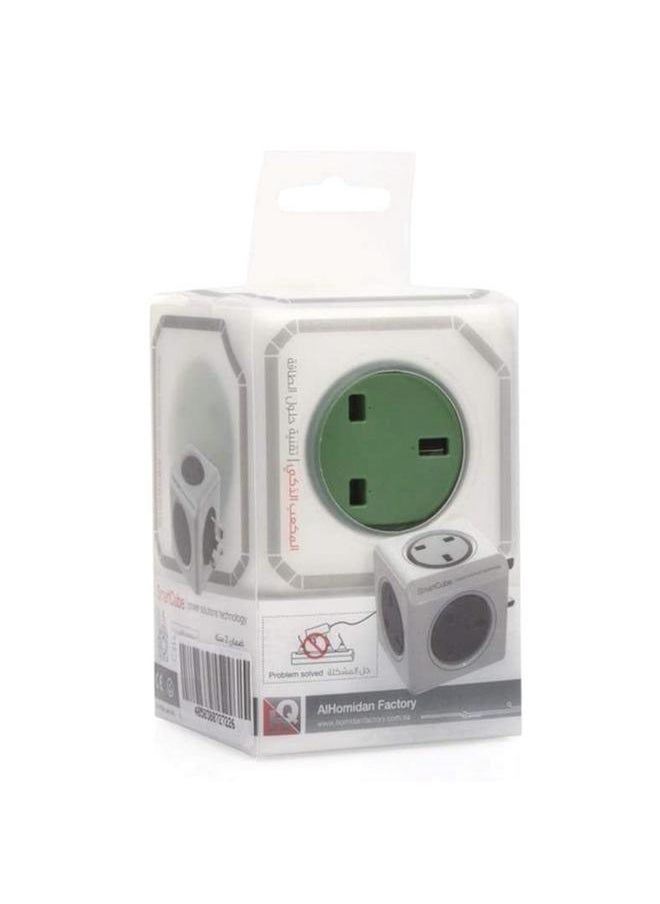 HQ 4-Way 2 USB Adaptor Smartcube Green and White  - Image 3