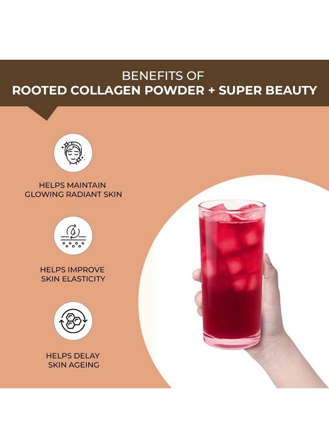 Rooted Actives Plant Based Collagen Supplement, 250 G | Tremella Mushrooms, Biotin, Silica, Vit C & 17 Beauty Boosters | No Sugar | Collagen Booster | Collagen Supplements For Women & Men - Image 2