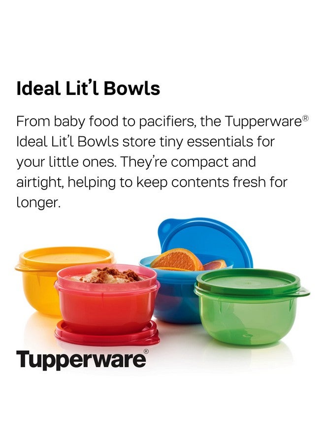Tupperware Brand Ideal Lit’l Food Storage Bowls for Toddlers & Kids - Airtight, Leak-Proof, Dishwasher Safe & BPA Free - Includes Lids - Image 2