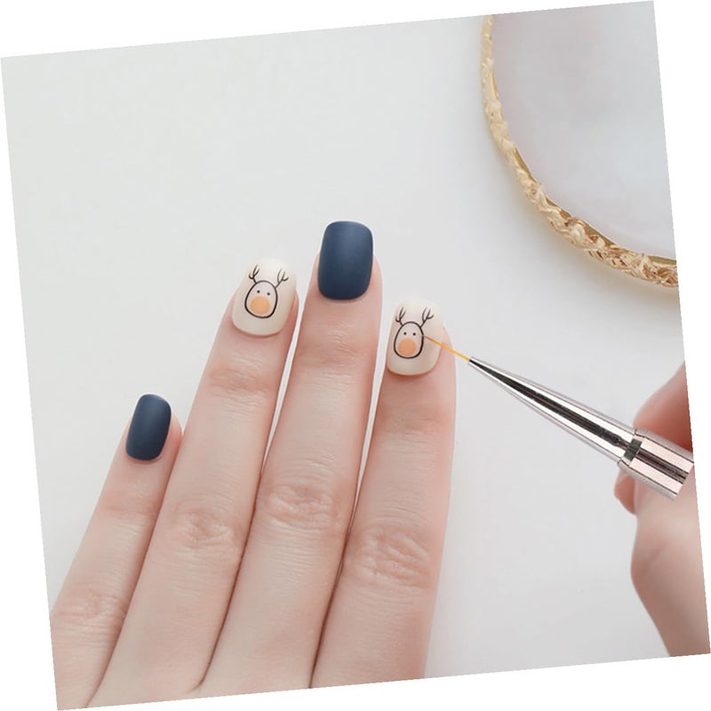10 قطعة من مجموعة فرش فن الأظافر مع أقلام رسم طويلة وحامل متعدد الفتحات لمانيكير DIY دقيق - Image 5