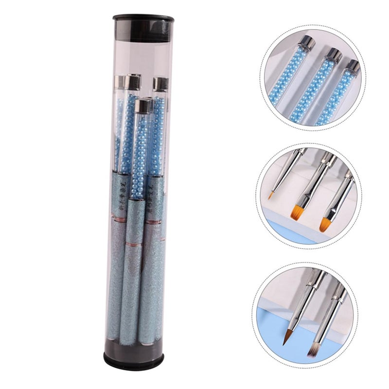 10 قطعة من مجموعة فرش فن الأظافر مع أقلام رسم طويلة وحامل متعدد الفتحات لمانيكير DIY دقيق - Image 3