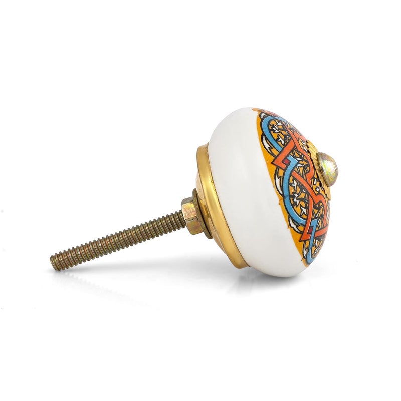 Craft Trade Door Knobs for Drawers Ceramic Vintage Assorted Colourful Pottery Drawer Handle Door Knobs and Pulls for Kitchen Cabinets Wardrobe and Cupboards Pack of 20 - Image 3