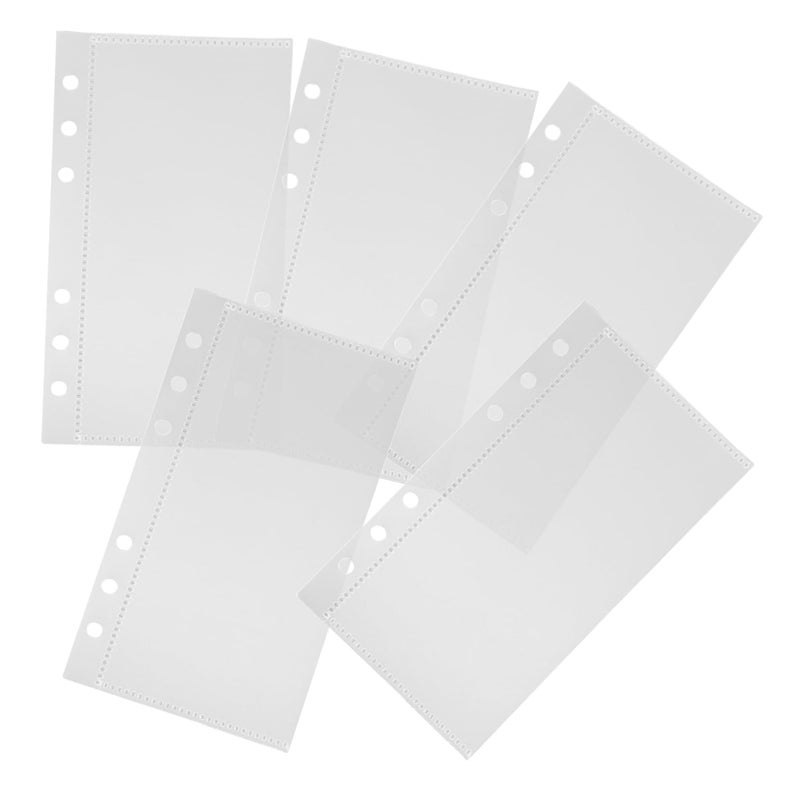 5Pcs Clear PP Budget Binder Inserts Dividers for Cash Management and Planning - Image 2