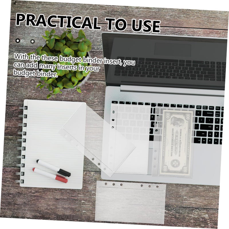 5Pcs Clear PP Budget Binder Inserts Dividers for Cash Management and Planning - Image 3