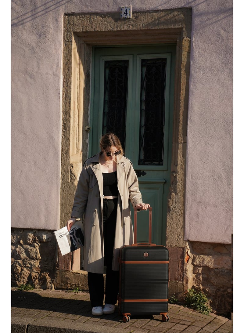 Eagle Express Jet Force 24" Premium ABS Hard-Shell Trolley Suitcase – Black - Image 1