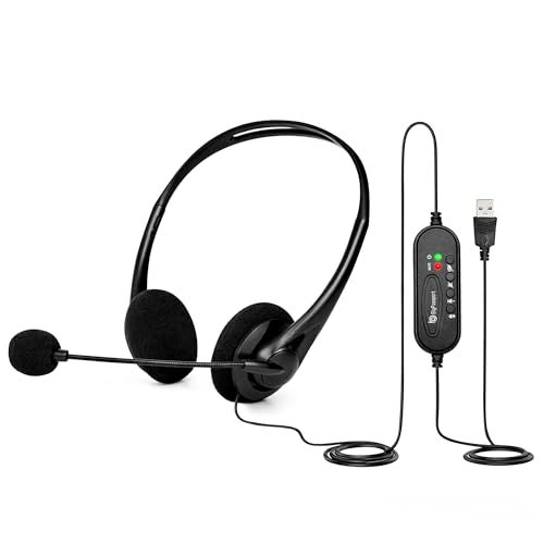 BigPassport Wired USB Headset with Noise Cancelling Microphone | HD Audio & All-Day Comfort for Online Meetings & Office Calls | USB Headphones for PC & Laptop | Model: Pro-Tech 491 (Black) - Image 1