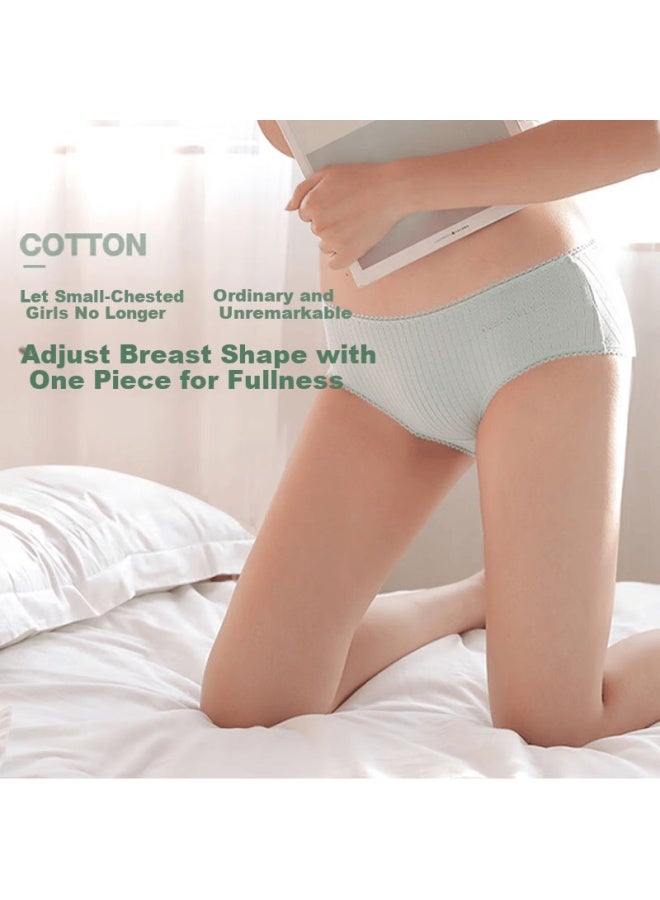 Bejirog Women's 4-pack Solid Color Antibacterial Cotton Breathable Thin Summer Triangle Underwear Shorts - Image 1